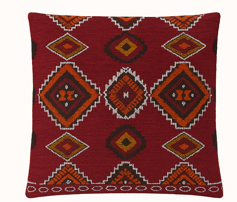 Lot 2 Housses de coussin berbères 40X40 cm – Décoration artisanale orientale