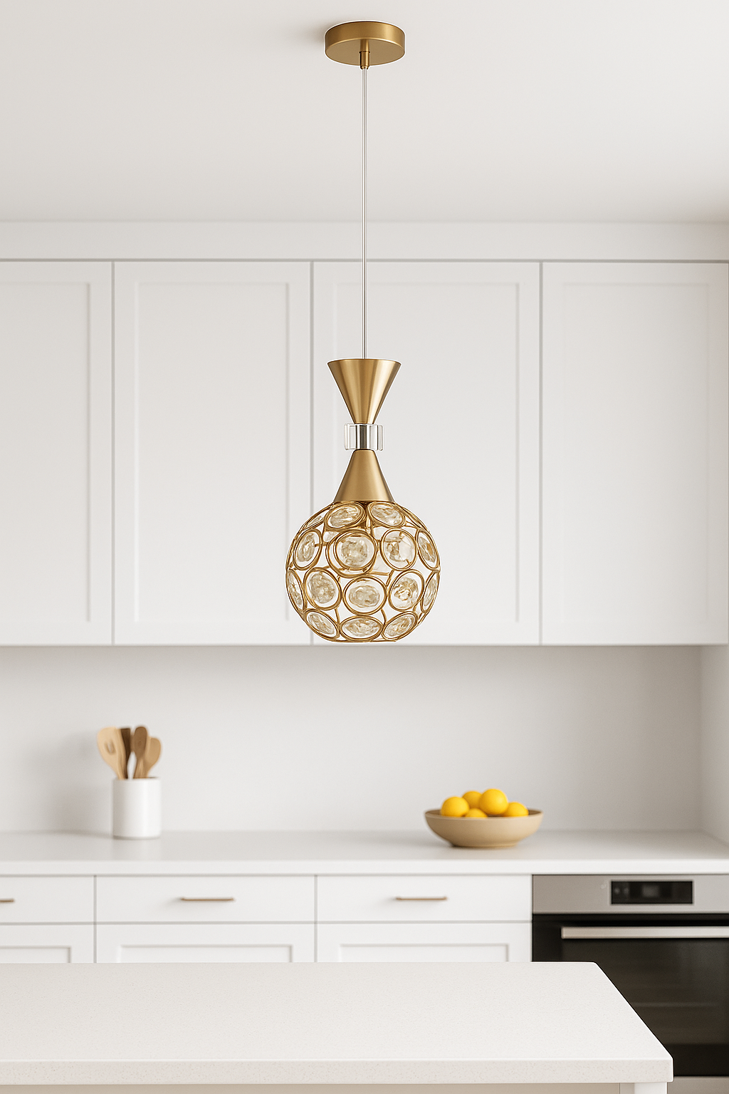 Lustre rond style cristal