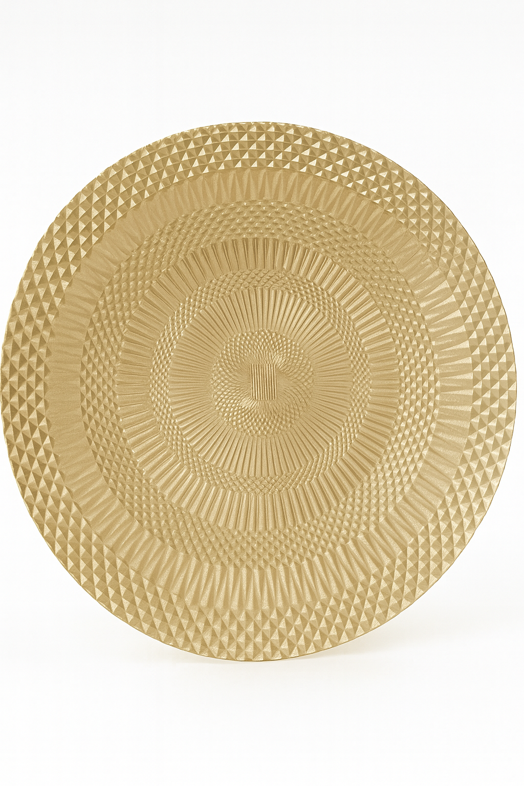 Grande assiette décorative dorée 45 cm – oriental chic
