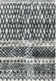 Tapis moderne à motifs géométriques noir et blanc – 60x110 cm – Style berbère