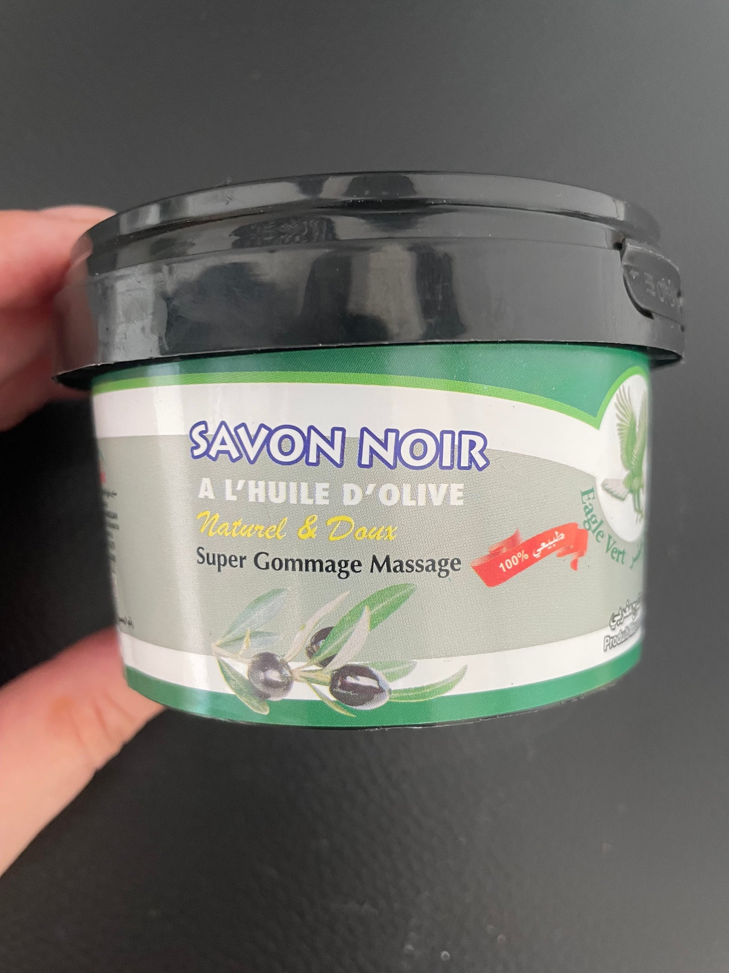 Savon Noir Marocain à l’Huile d’Olive – Gommage & Soin Doux 250g
