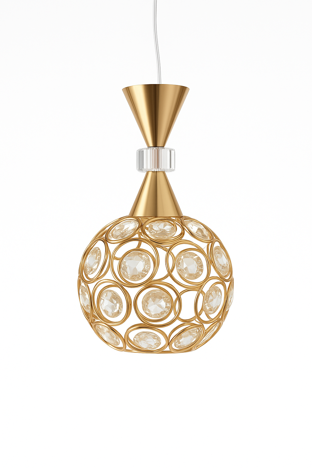 Lustre rond style cristal