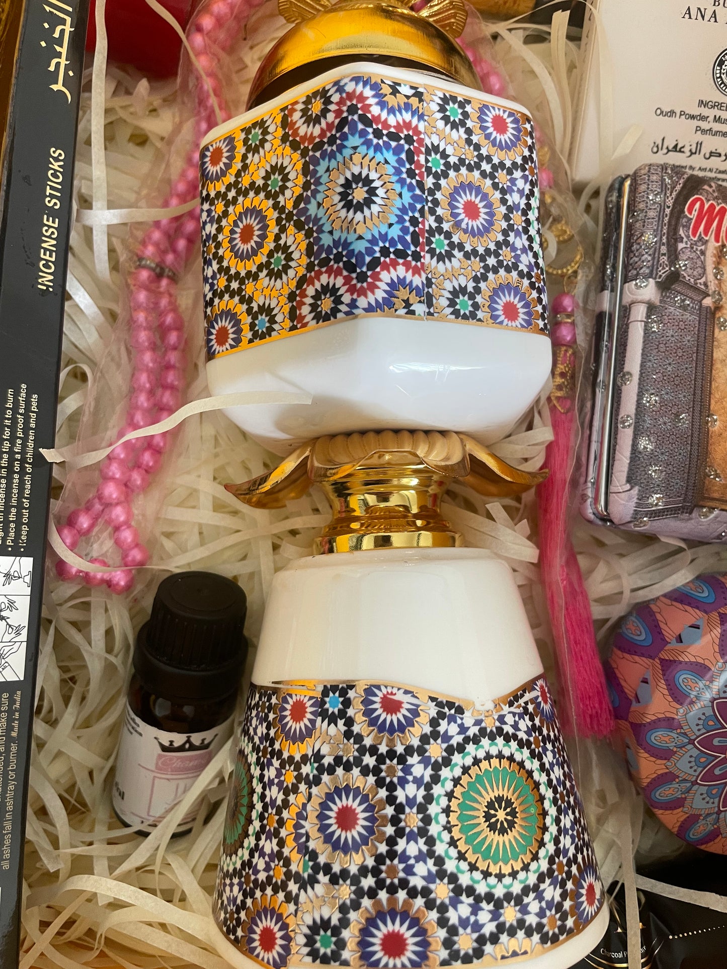 Coffrets cadeaux Senteurs Orientales -Encens, Bougie& Soins du Maroc