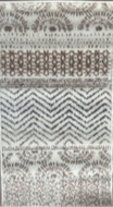 Tapis beige et marron – 60x110 cm – Motifs géométriques tribaux