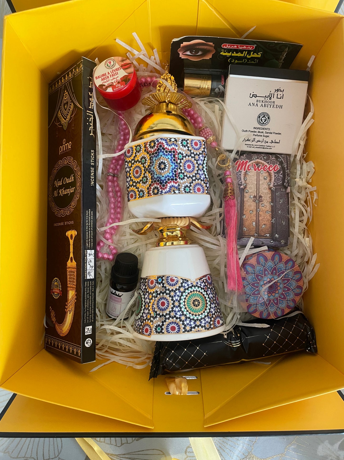 Coffrets cadeaux Senteurs Orientales -Encens, Bougie& Soins du Maroc
