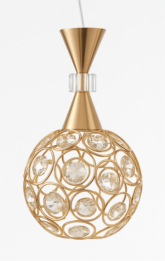 Lustre rond style cristal