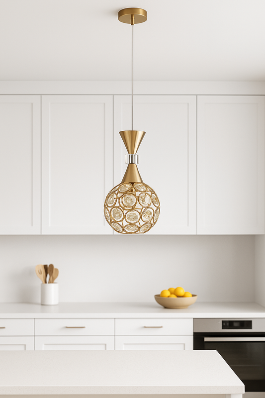 Lustre rond style cristal