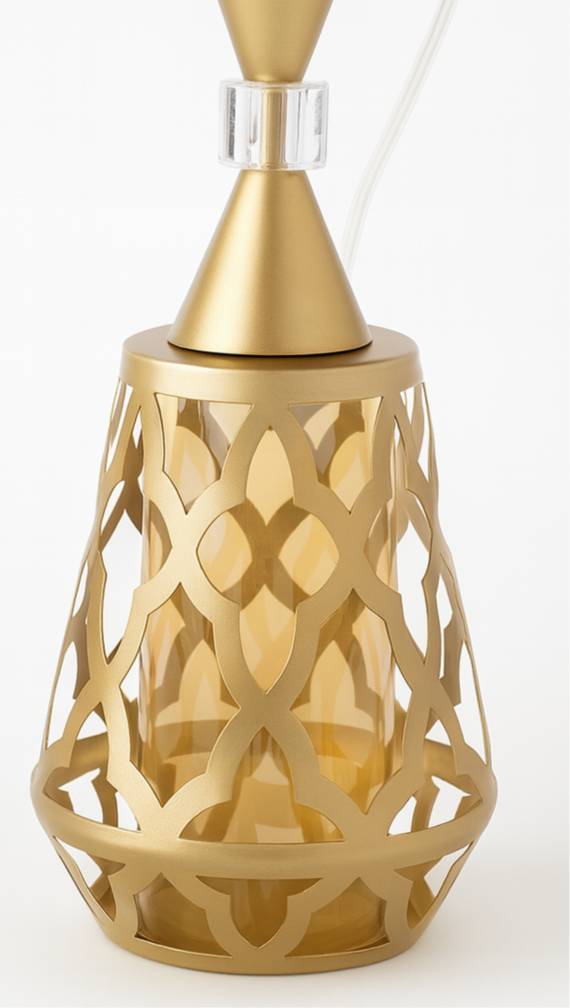 Suspension orientale dorée ajourée – Luminaire chic arabesque