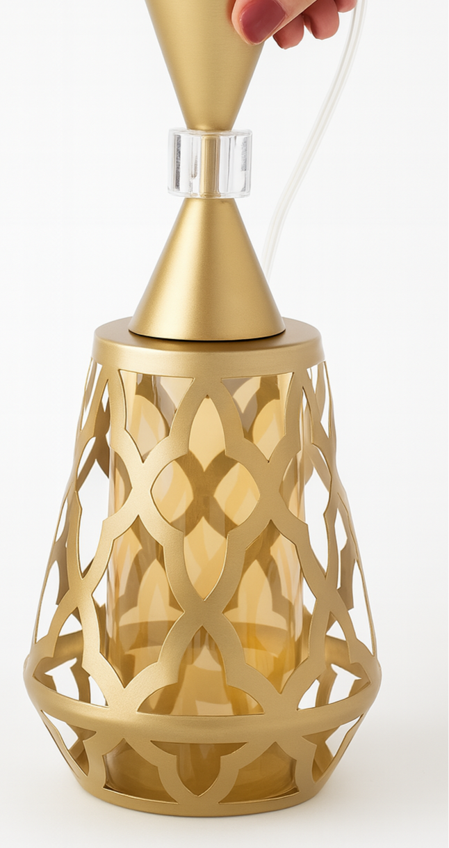 Suspension orientale dorée ajourée – Luminaire chic arabesque