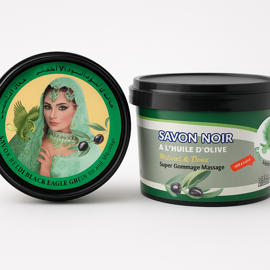 Savon Noir Marocain à l’Huile d’Olive – Gommage & Soin Doux 250g