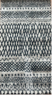 Tapis moderne à motifs géométriques noir et blanc – 60x110 cm – Style berbère