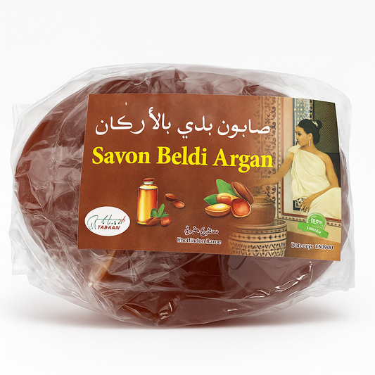 Savon Beldi Marocain  d’Argan – Soin Nourrissant & Gommage Doux 500g