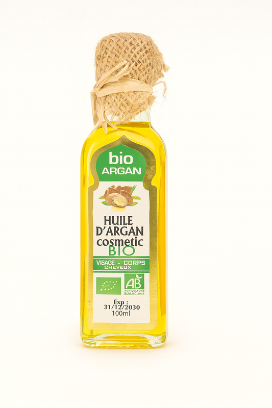 Huile d’Argan Cosmétique Bio 100% Pure – Visage, Corps & Cheveux – 100ml