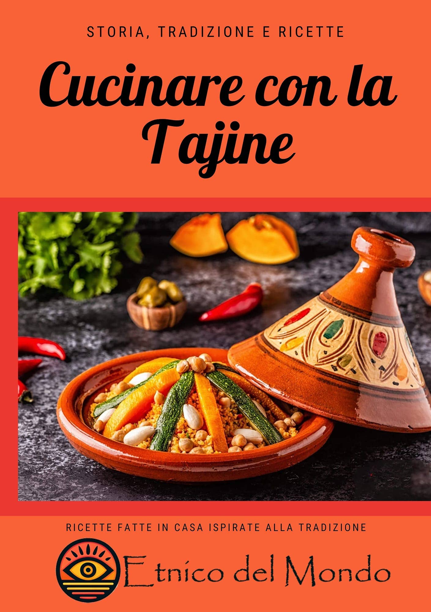 Tajine XL 35 cm en terre cuite peinte à la main